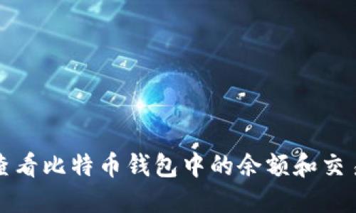 如何查看比特币钱包中的余额和交易记录