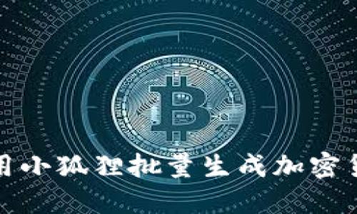 如何使用小狐狸批量生成加密货币钱包
