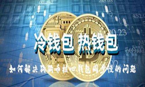 如何解决狗狗币核心钱包同步慢的问题