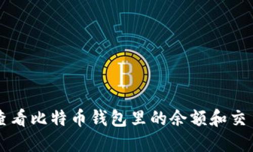 怎样查看比特币钱包里的余额和交易记录