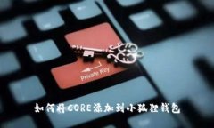 如何将CORE添加到小狐狸钱